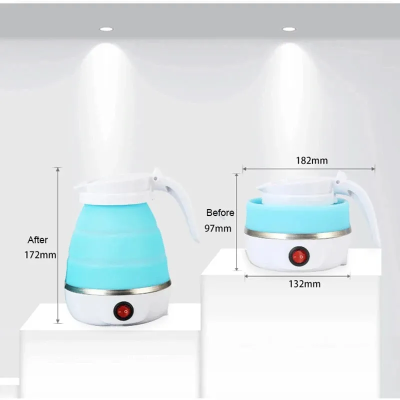 Foldable Household Silicone304 Kettle Best-value Stainless Folding Portable Travel 600Ml Leakproof Steel Instant access Kettle Compression
