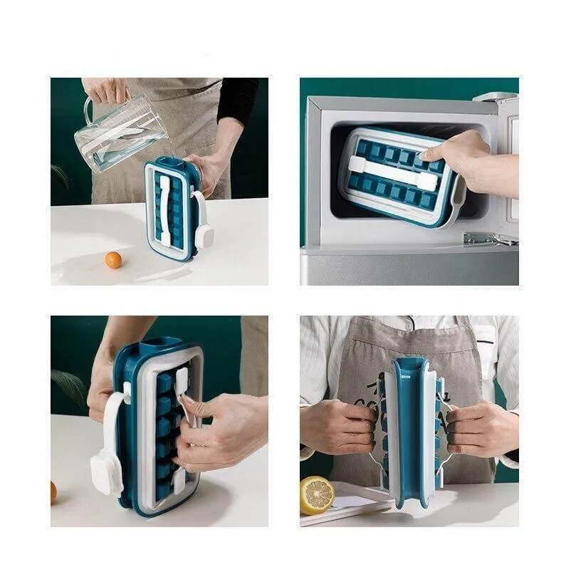 Foldable Ice Maker - Portable Ice Mold Tray