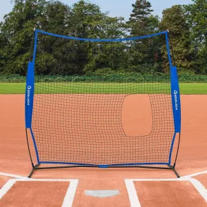 FORTRESS 7' x 7' Pitch-Thru Protection Screen - Pop-up Softball and Baseball Pitching Screen - Carry Bag Included
