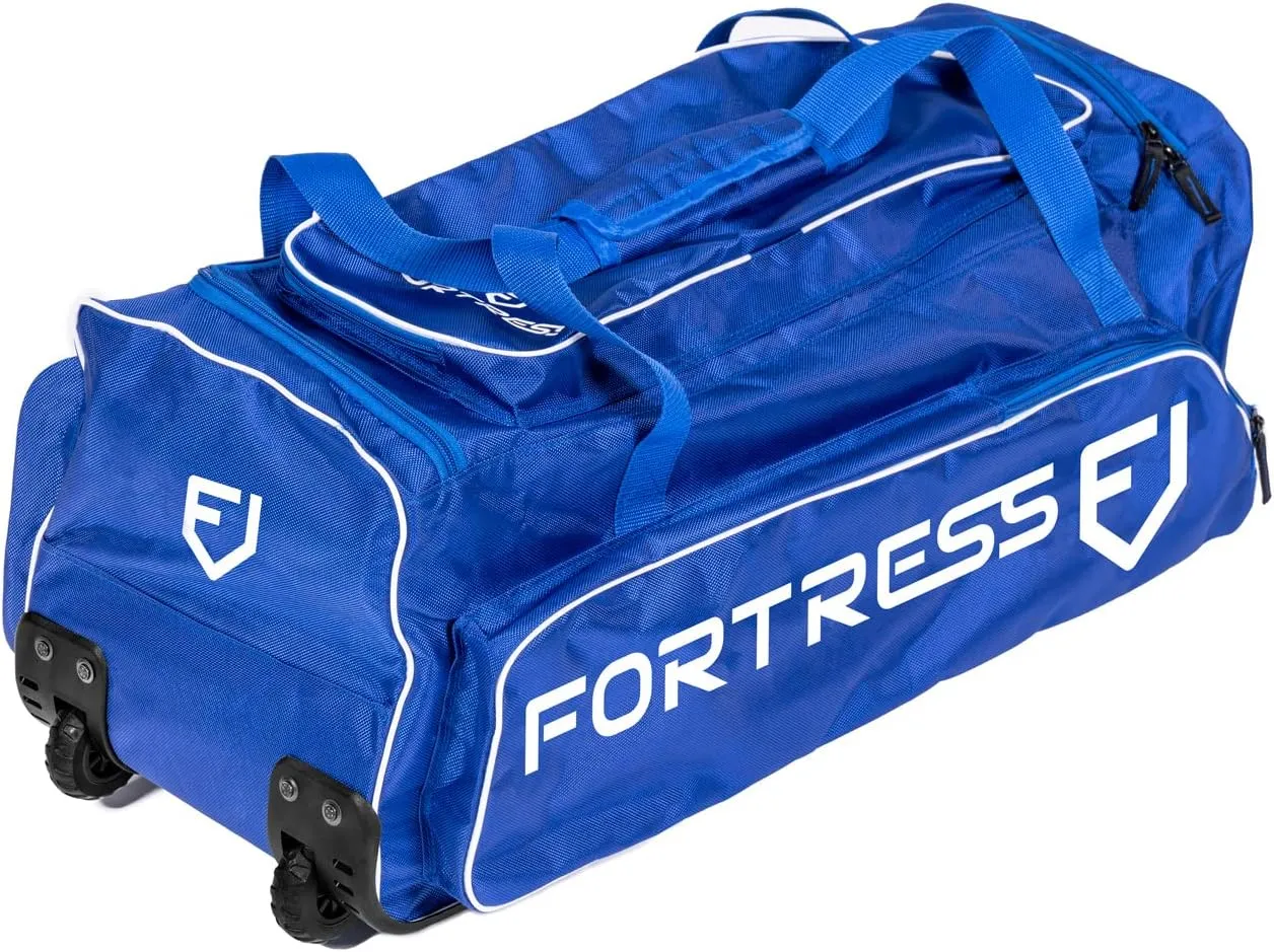 FORTRESS Original Wheelie Cricket Bag - Heavy duty wheels | Maximum Strength & Durability