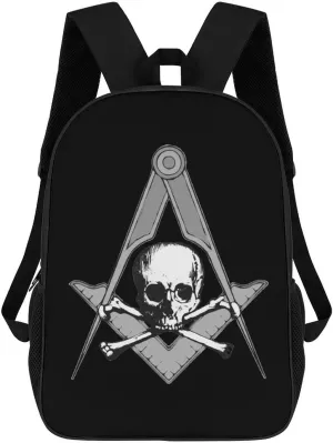 Freemasonry Sacred Masonry Fashion 17 Inch Backpack Simple Shoulders Daypacks Lightweight Laptop Bag Travel Gear