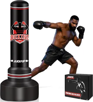 Freestanding Punching Bag with Stand, Men Standing Kickboxing Bag, Heavy Boxing for Adult Teens, Suitable for MMA Dummy Karate Home Gym Training Equipment （Excludes Gloves and Pumps）