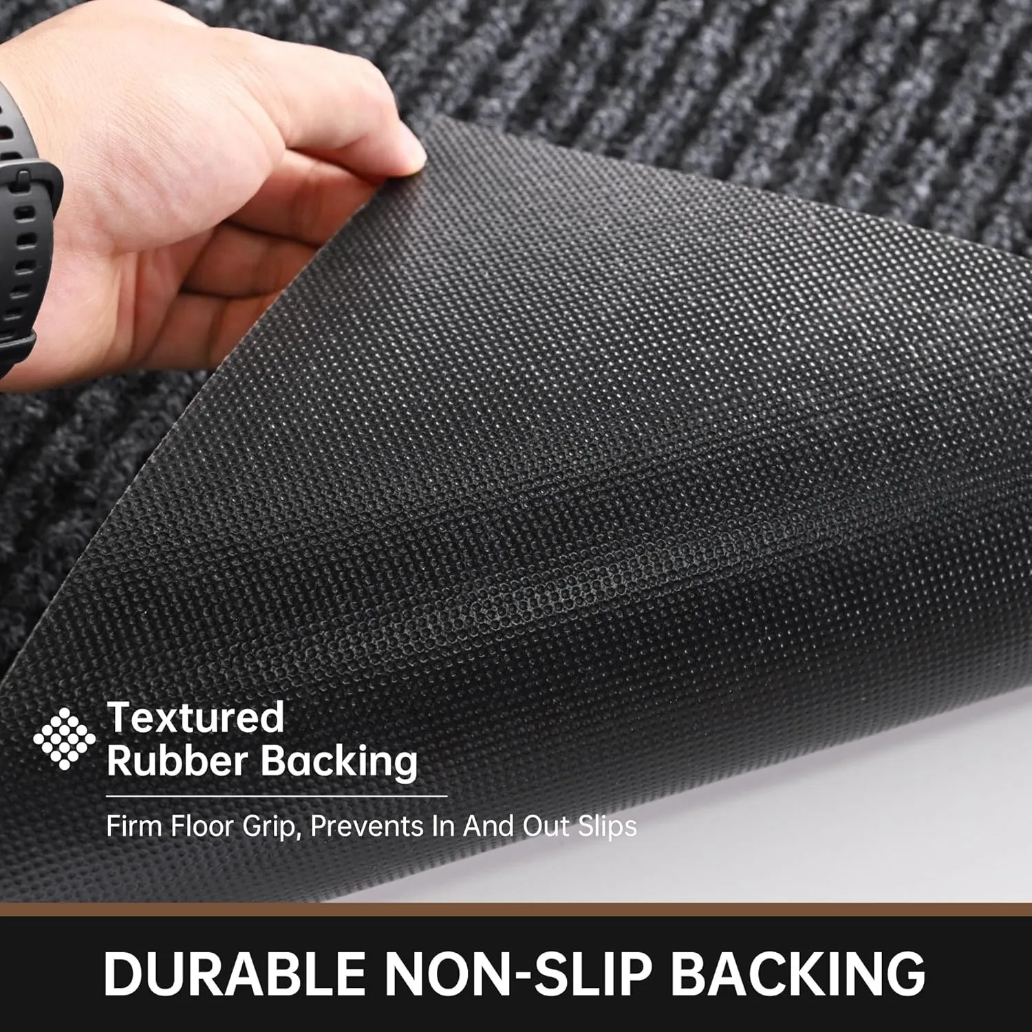 Front Door Mat, 96" x 48" Heavy Duty Indoor Outdoor Doormat, Non-Slip Welcome Mats for Entryway, Rubber Backing Low Profile Mats, Commercial Door Mats