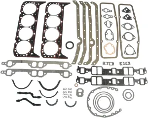 Full Gasket Set for 57-85 GM/Chevrolet 283/302/307/327/350 with 4pc Oil Pan Gasket