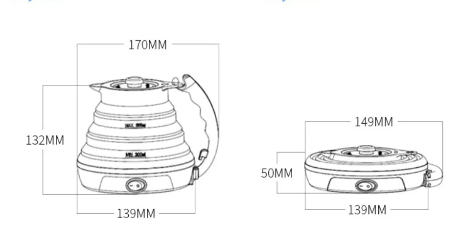 Fully integrated Foldable Electric Cloud-integrated Kettle