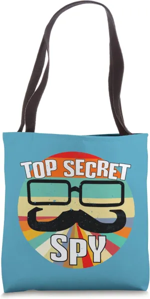 Funny Distressed Retro TOP SECRET SPY Tote Bag