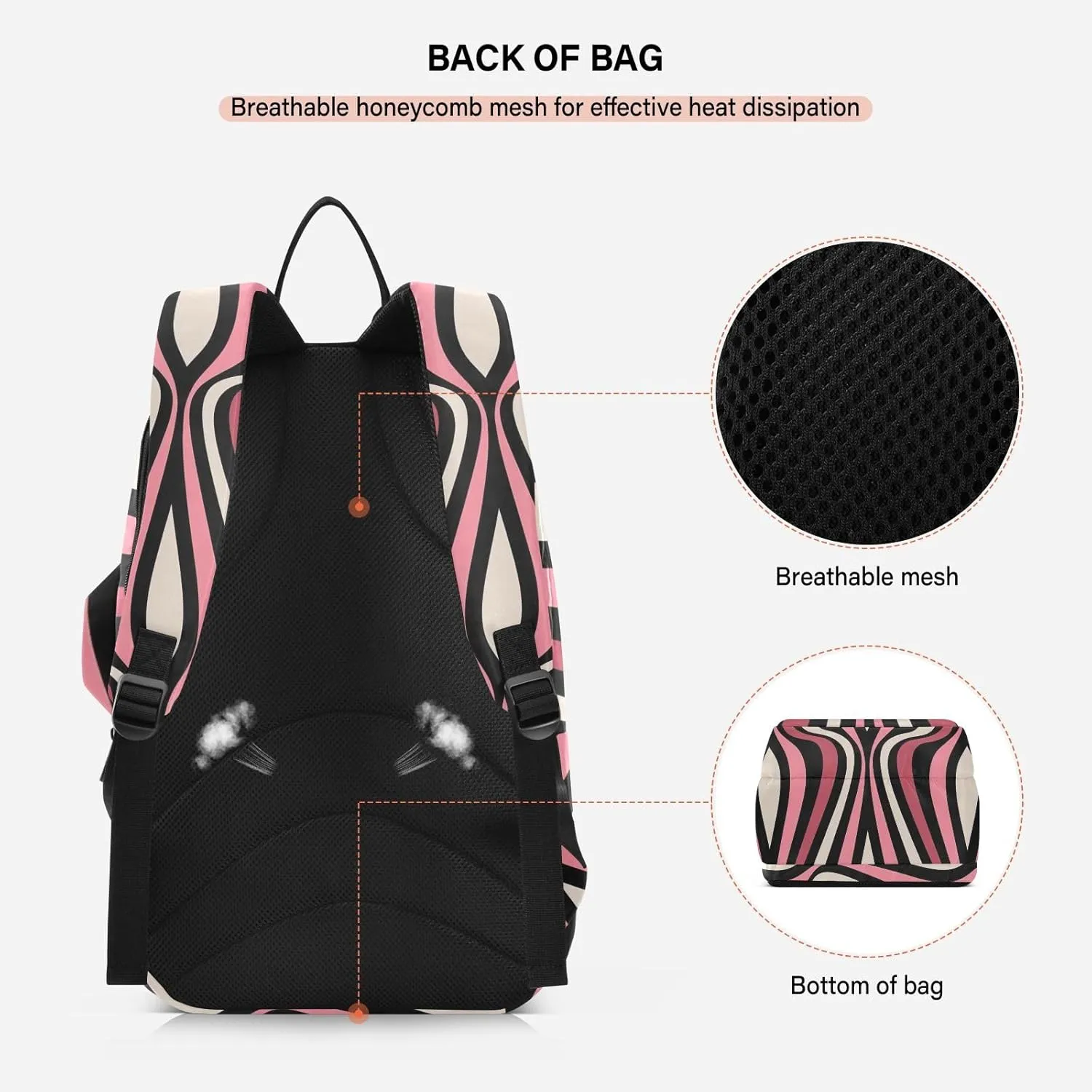 GAIGEO Abstract Waves Blue Sports Bag, Expandable Tennis Stuff, Sandwich Mesh Back, Breathable not Stuffy