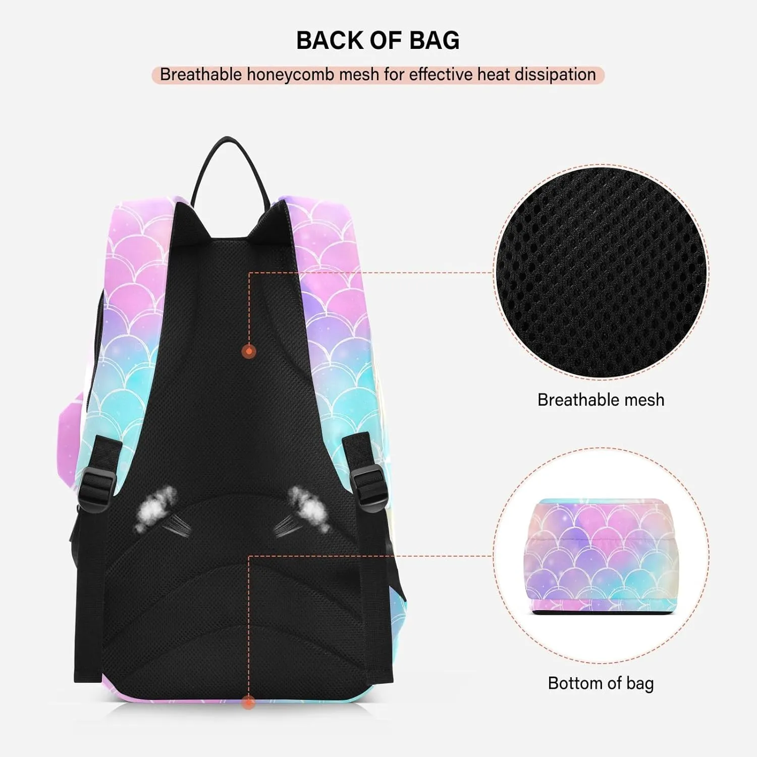 GAIGEO Abstract Waves Blue Sports Bag, Expandable Tennis Stuff, Sandwich Mesh Back, Breathable not Stuffy