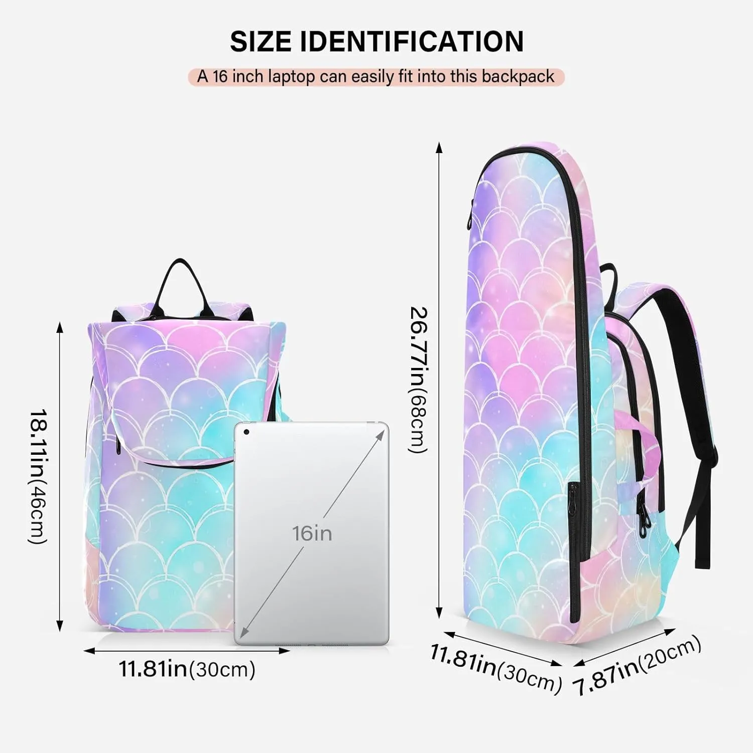 GAIGEO Abstract Waves Blue Sports Bag, Expandable Tennis Stuff, Sandwich Mesh Back, Breathable not Stuffy