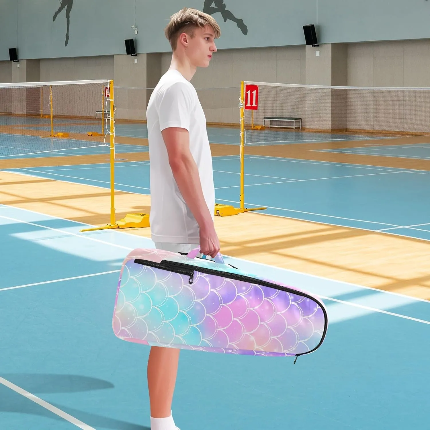 GAIGEO Abstract Waves Blue Sports Bag, Expandable Tennis Stuff, Sandwich Mesh Back, Breathable not Stuffy