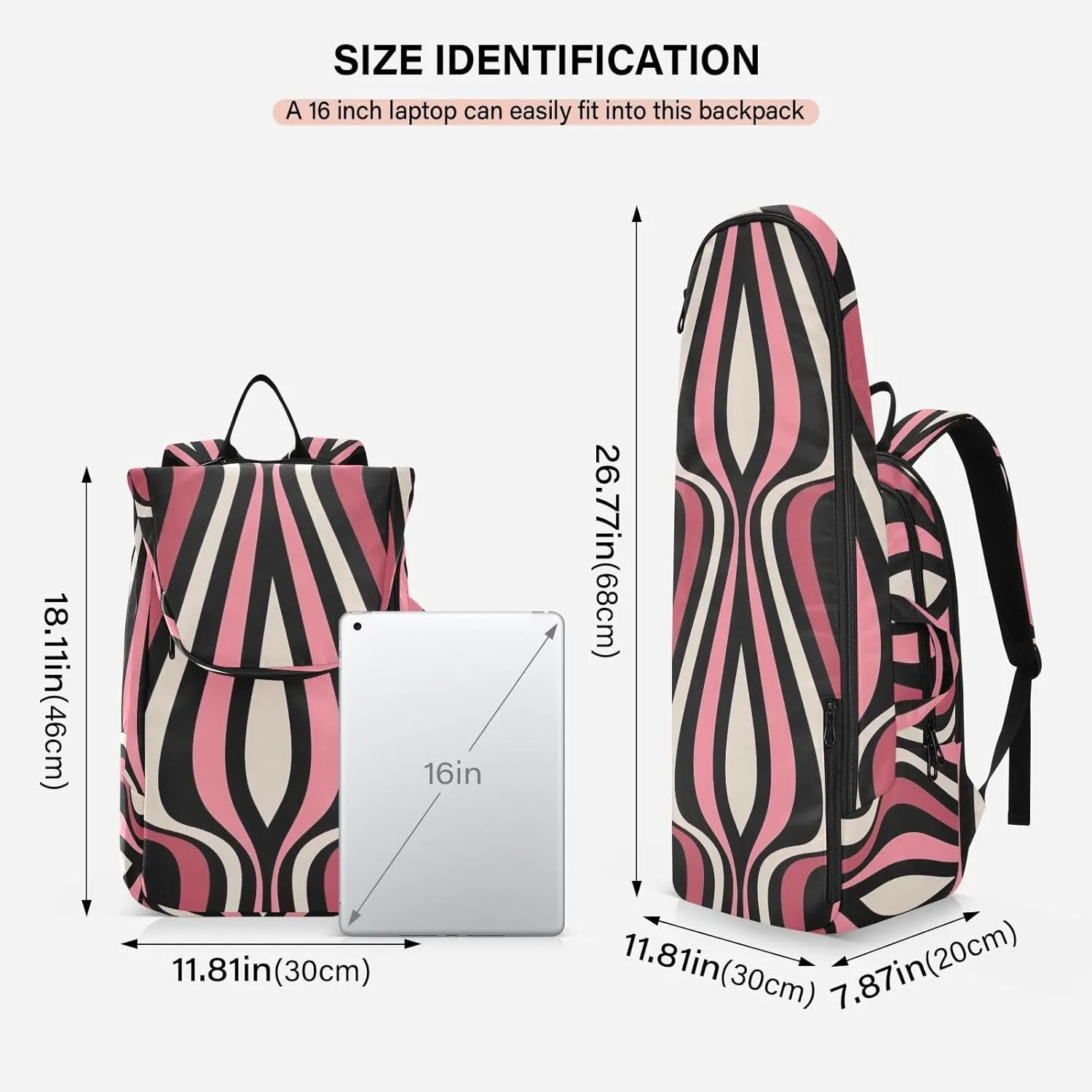 GAIGEO Abstract Waves Blue Sports Bag, Expandable Tennis Stuff, Sandwich Mesh Back, Breathable not Stuffy