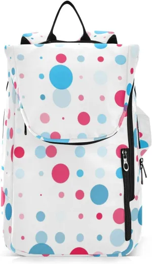 GAIGEO Blue Pink Gradient Pickleball Backpack, Multiple Storage Compartments Pickleball Bags, Foldable Racket Pocket