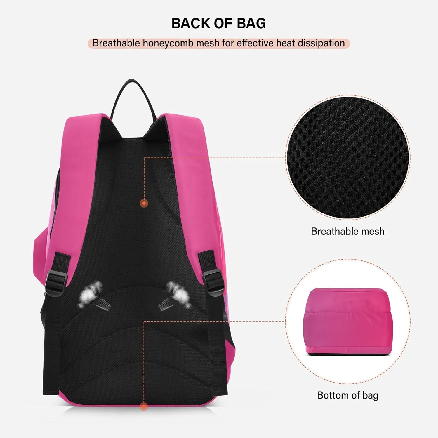 GAIGEO Polka Dot Racket Bag, Multilayer Design Badminton Bag, Sports and Daily Use