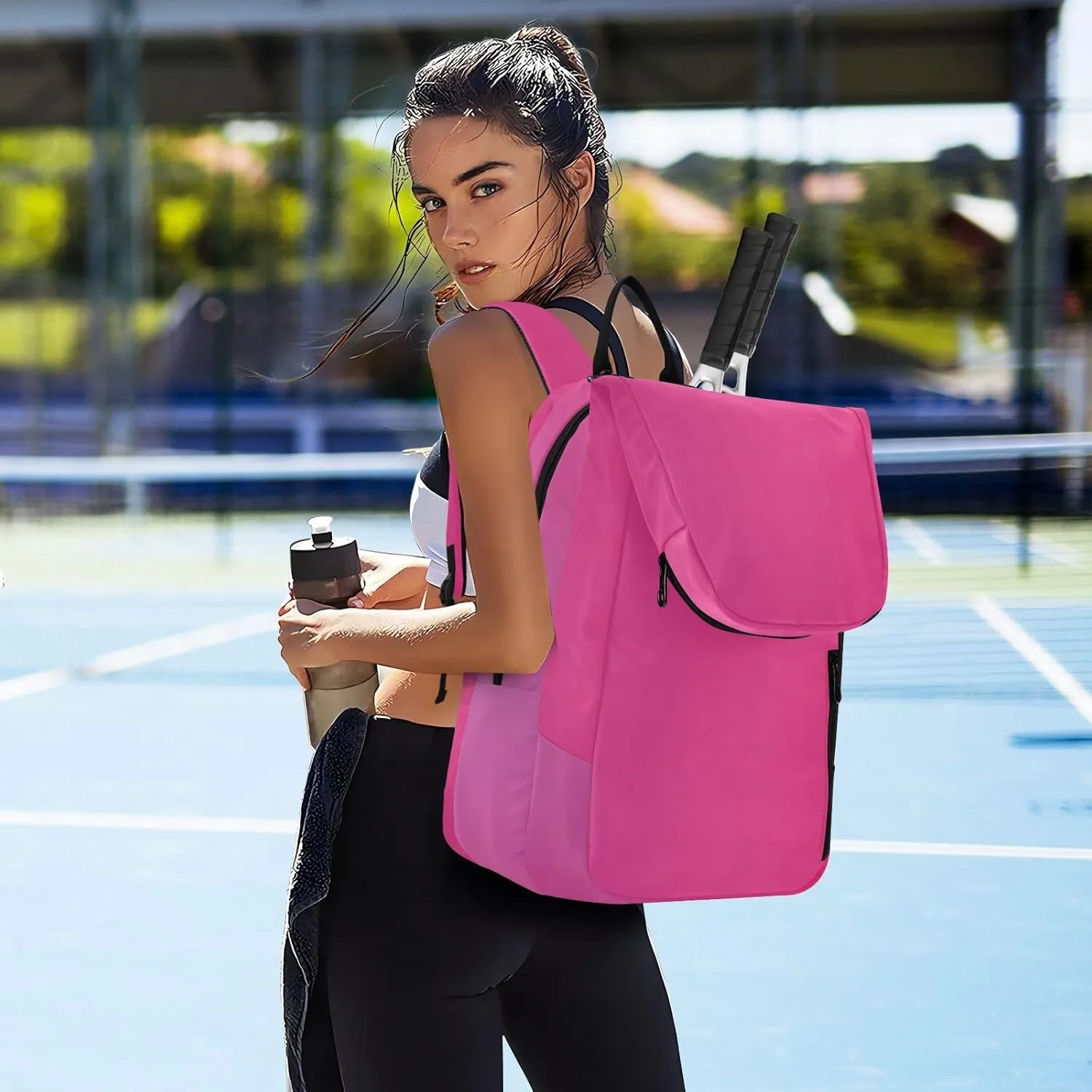 GAIGEO Polka Dot Racket Bag, Multilayer Design Badminton Bag, Sports and Daily Use