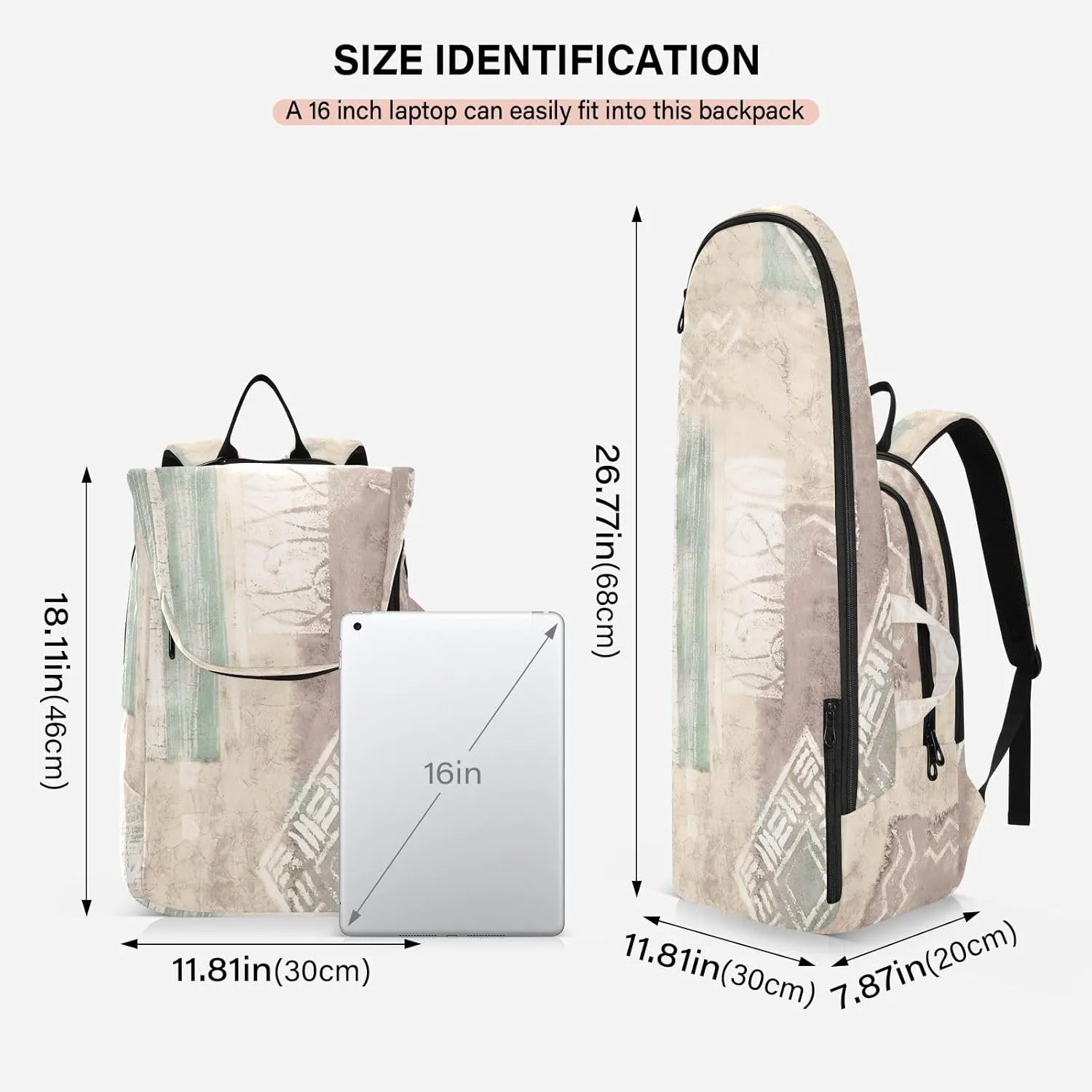 GAIGEO Teal Dragonflies Dark Tennis Backpack, Large Capacity Tennis Racket Bag, Various Storage Methods