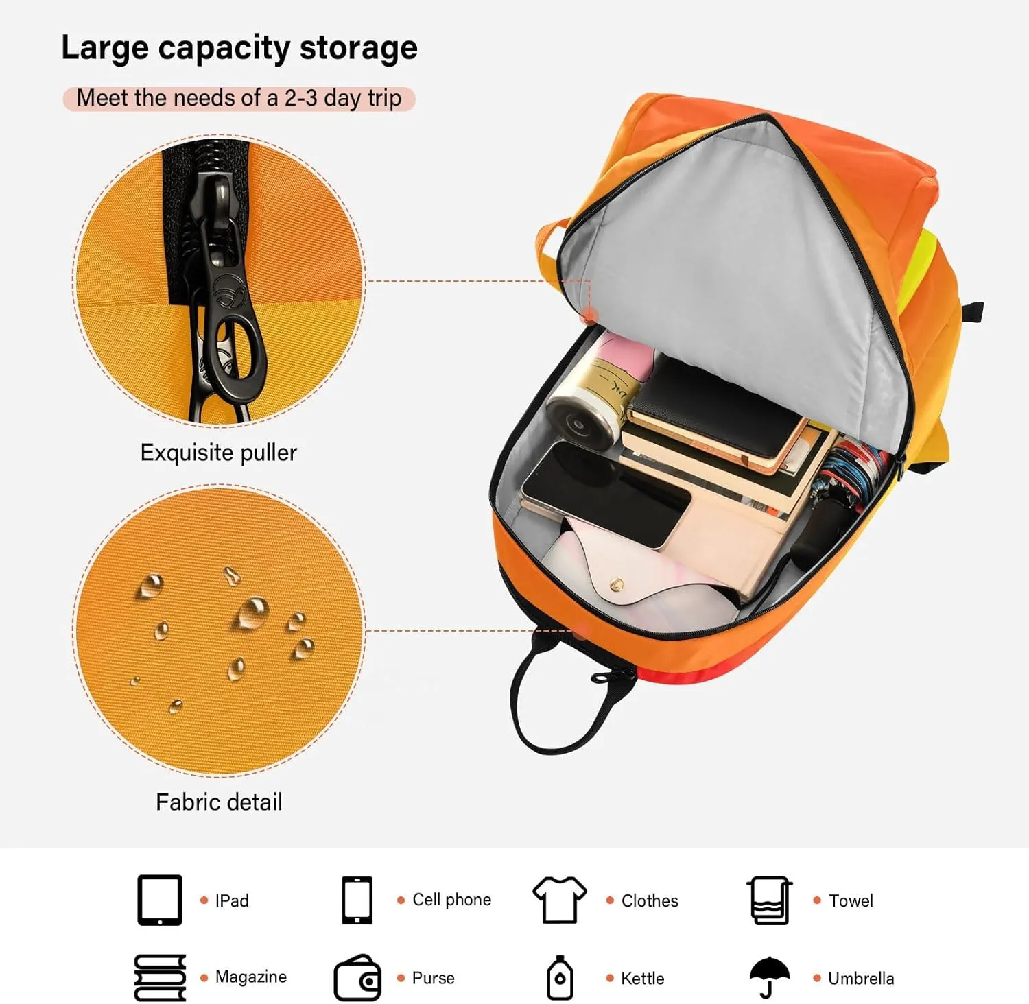 GAIGEO Turquoise Blue Purple Gradient Pickleball Bag, Large Capacity Gifts for Pickleball Lovers, Various Storage Methods