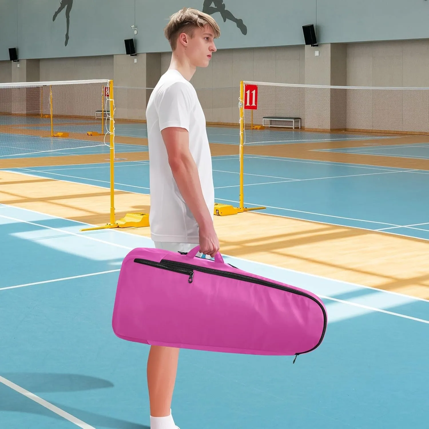 GAIGEO Turquoise Blue Purple Gradient Pickleball Bag, Large Capacity Gifts for Pickleball Lovers, Various Storage Methods