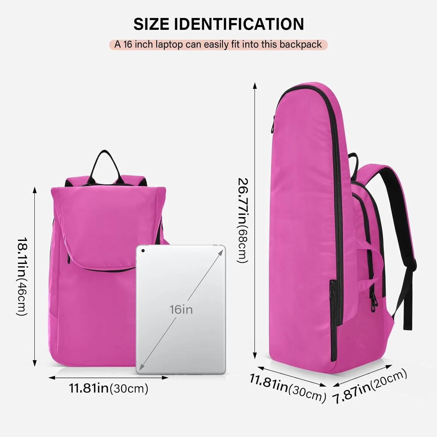 GAIGEO Turquoise Blue Purple Gradient Pickleball Bag, Large Capacity Gifts for Pickleball Lovers, Various Storage Methods