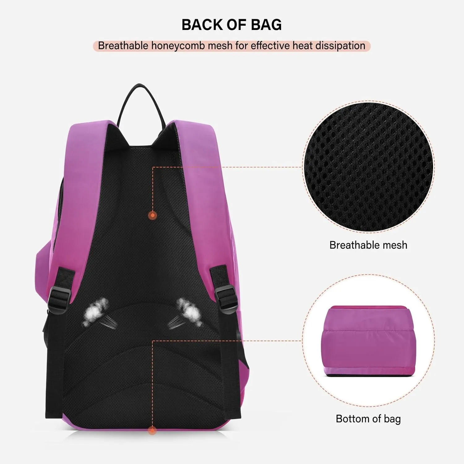 GAIGEO White Brown Retro Polka Dot Pickleball Bag, Multiple Storage Compartments, Foldable Racket Pocket