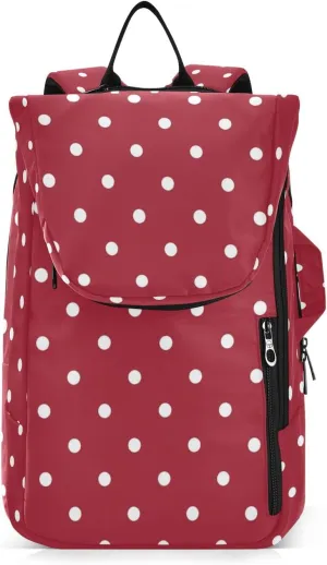GAIGEO White Polka Dots Blue Pickleball Backpack, Large Capacity Pickleball Caddy, Various Storage Methods