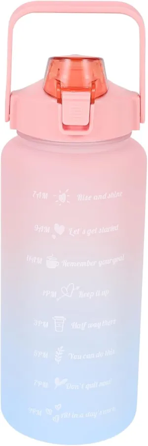 GANAZONO Space Cup Travel Kettle Sports Water Bottle Bike Water Bottle Travel Water Bottle Plastic Pitcher Camping Kettle Plastic Water Bottles Water Glasses Gradient Silicone Straw