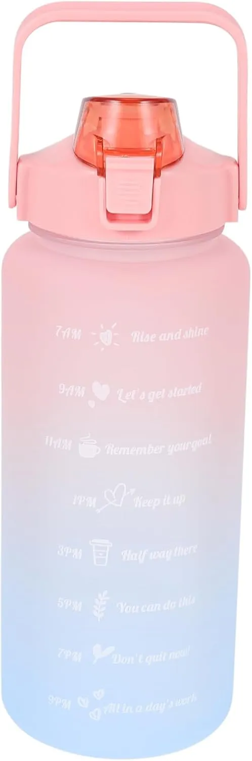 GANAZONO Space Cup Travel Kettle Sports Water Bottle Bike Water Bottle Travel Water Bottle Plastic Pitcher Camping Kettle Plastic Water Bottles Water Glasses Gradient Silicone Straw