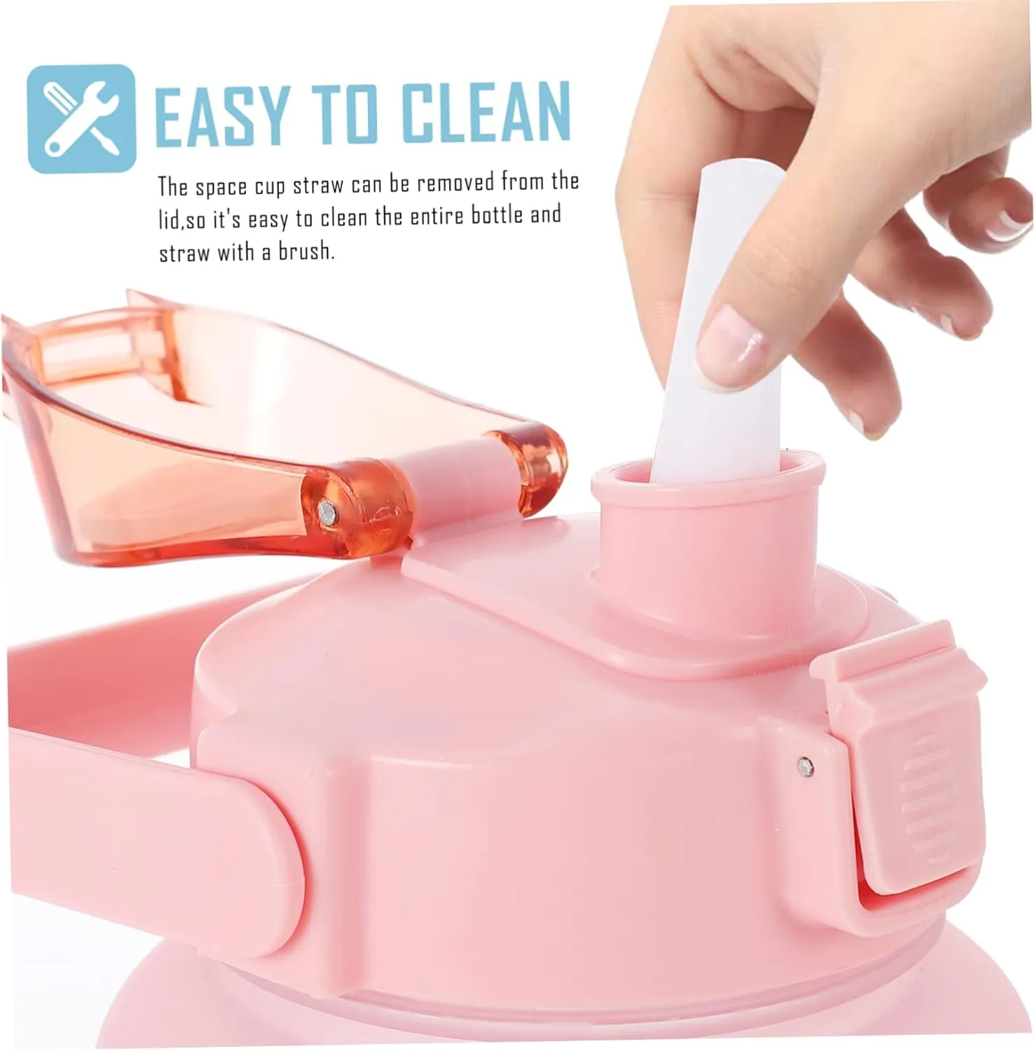 GANAZONO Space Cup Travel Kettle Sports Water Bottle Bike Water Bottle Travel Water Bottle Plastic Pitcher Camping Kettle Plastic Water Bottles Water Glasses Gradient Silicone Straw