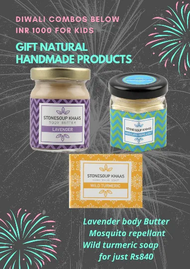 Gift Combo for kids (KHK1) - Wild Turmeric Soap, Lavender Body Butter, Mosquito Repellent
