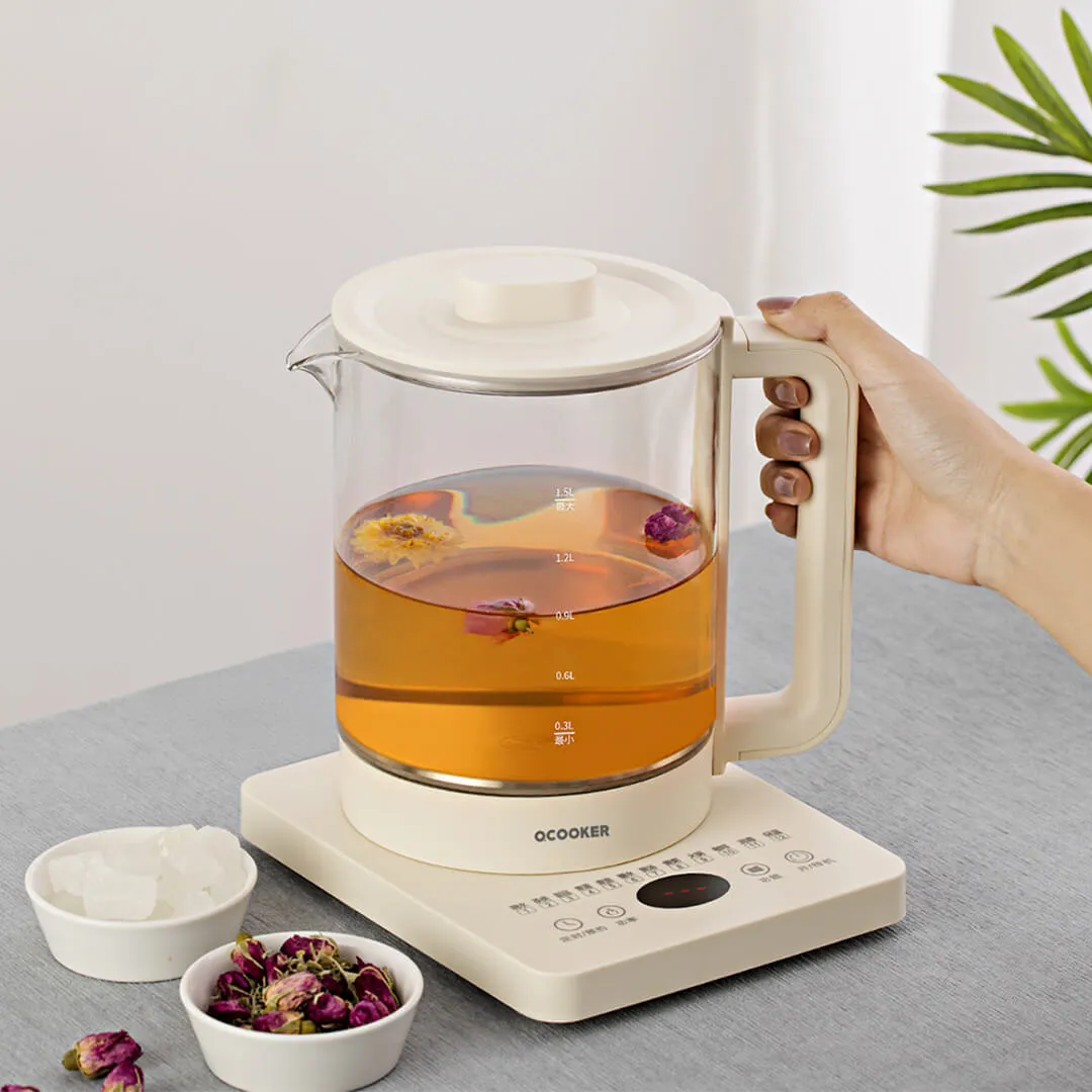 Glass electric kettle multifunction preserving health kettletea pot thermal flower teapot