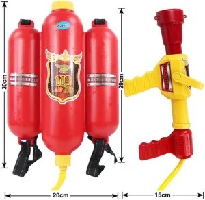 GracesDawn Fireman Toys Backpack Watergun Blaster Extinguisher with Nozzle and Tank Set Children Outdoor Water Toy