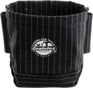 Graintex CB2436 :: Nut & Bolt Bag Heavy Duty Black Color Canvas Tunnel Loop for Belt, for Ironworker