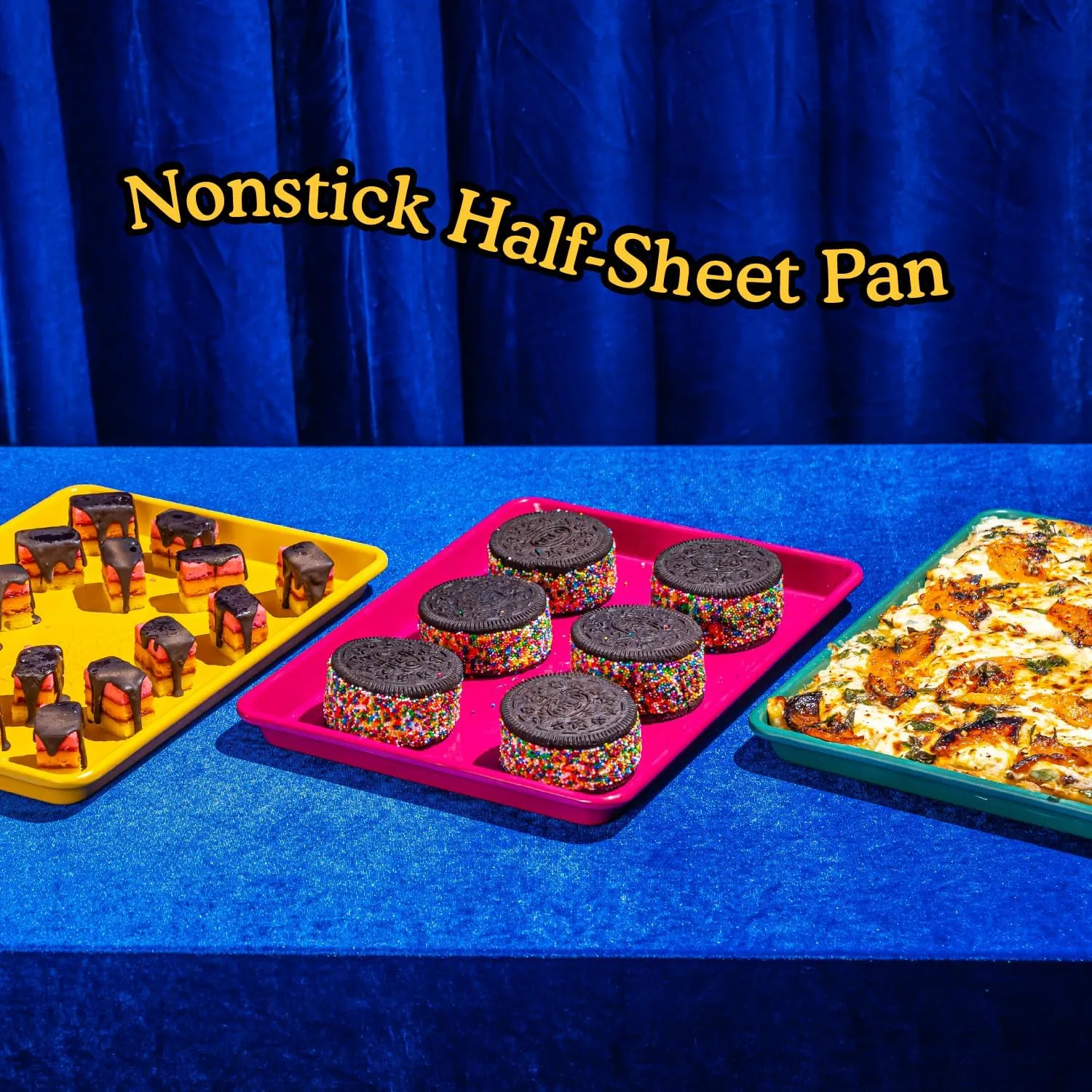Great Jones Holy Sheet Pan (Blueberry) | Nonstick, Half-Sheet Pan | Aluminized Steel, 18.5" x 13.5" | for Baking, Roasting, & Broiling | Premium Bakeware with Even Heat Distribution | Dishwasher-Safe