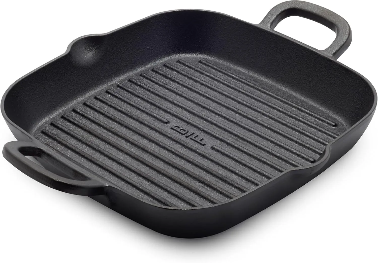 GreenPan x Bobby Flay Cast Iron Pre-Seasoned 11” Square Grill Pan, Helper Handles, Professional Grade Heavy Duty, Induction Suitable, Versatile Stovetop, Oven, BBQ & Fire, Indoor/Outdoor Use, Black