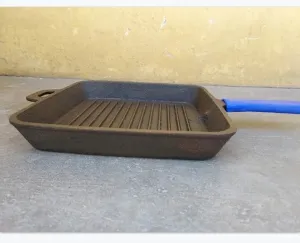 Grill Pan Single Long Handle with Heat Resistant Silicon Grip-SHC1003