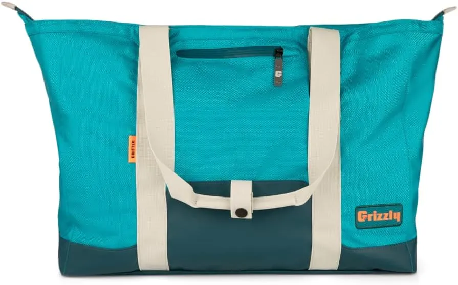 Grizzly Drifter Carryall | Insulated Tote for Beach Boat Camping Fishing Gym Hiking Hunting Kayak | Dry Bag | Blue