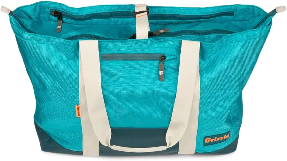 Grizzly Drifter Carryall | Insulated Tote for Beach Boat Camping Fishing Gym Hiking Hunting Kayak | Dry Bag | Blue
