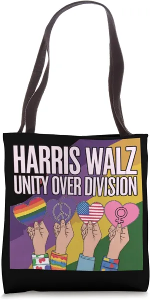 Harris & Walz: Leading with Unity, Driving Change Tote Bag
