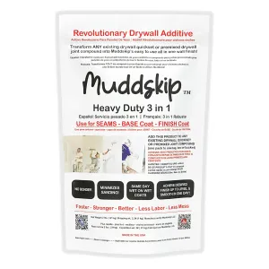 Heavy Duty 3 in 1 Drywall Additive for Seams, Base & Finish Coats - Transforms Quickset or Joint Compound Into All in One Wall Finish – No Sanding, Same Day Wet On Wet Coats – 2 lb. Bag