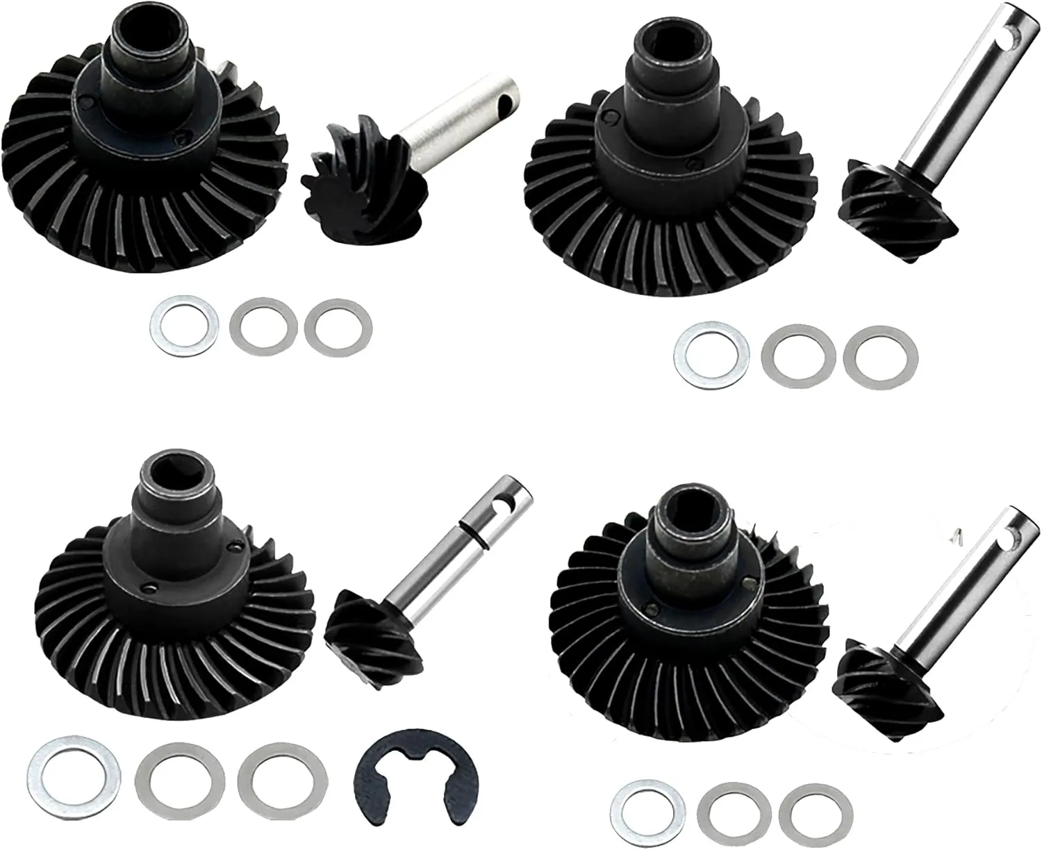 Heavy Duty Helical Overdrive Gear, 8T 30T RC Car Bevel Gear for Axial SCX10 II AR44 Axle Portal Spare Parts