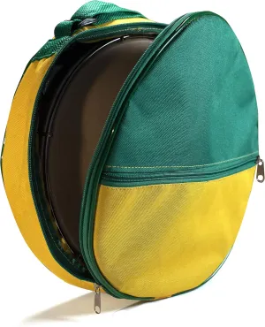 Heavy Duty Holder Bag for Pandeiro Drum Tambourine Samba Brasil Music Instruments 12" - Green/Yellow