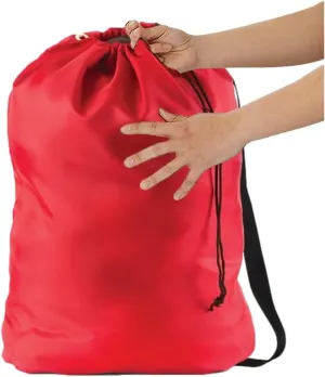 Heavy Duty Laundry Bag w/Shoulder Strap, 22" x 28", 210 Denier Polyester, Holds 2 Loads or 35 lbs, Plus 1 Lavender Sachet (RED)