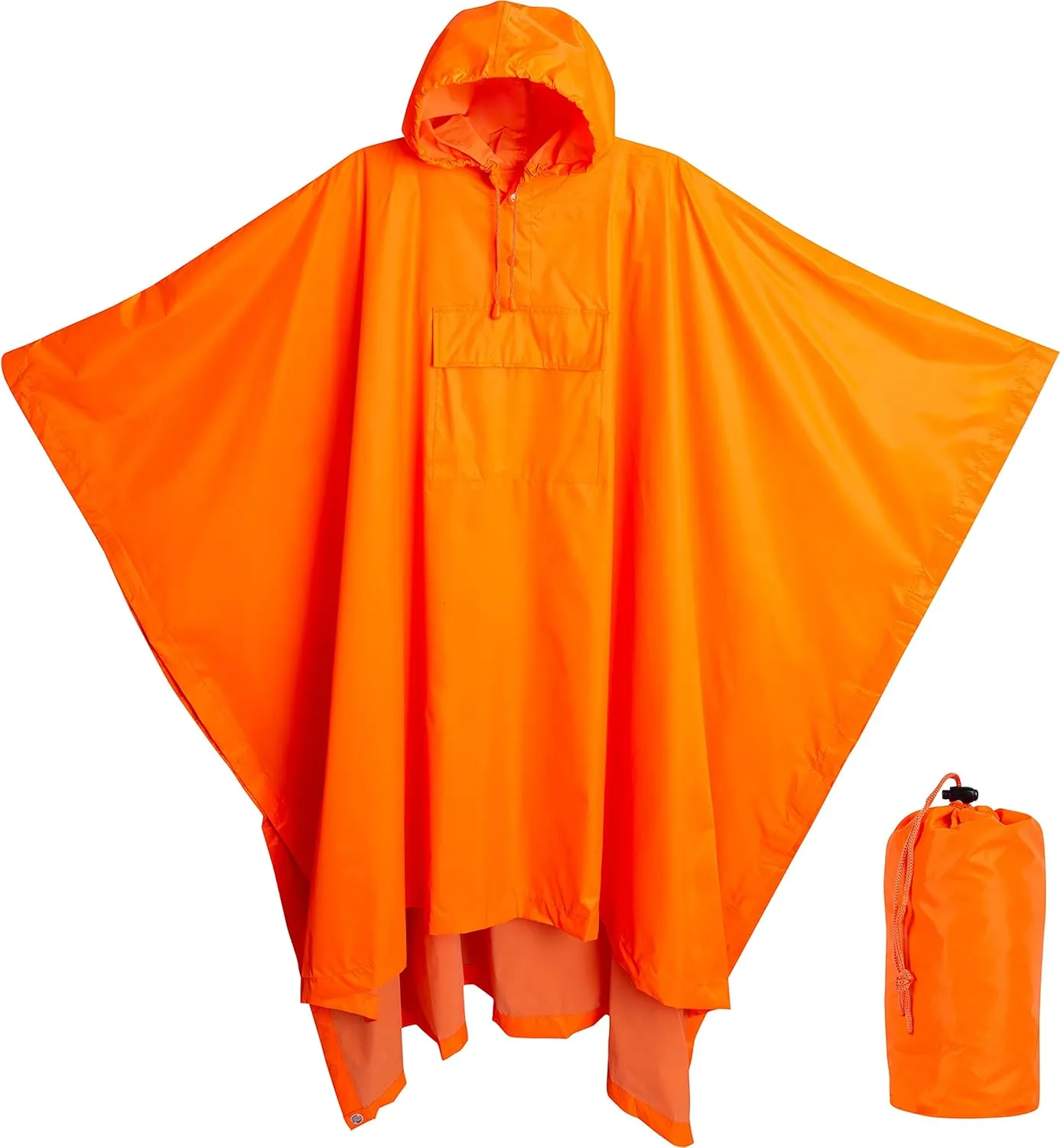 Heavy Duty Rain Poncho for Backpacking, Waterproof Lightweight for Adults, Military, Emergency, Camping, Men, Women