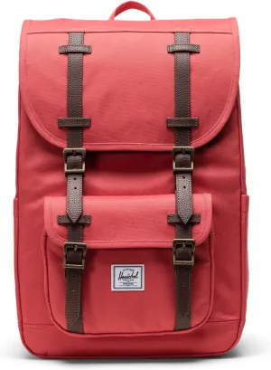 Herschel Little America Mid Backpack – 21L Travel, Work & College Bag, Fits 16" Laptop, Padded Straps, Water Bottle Pocket, Durable Backpack for Men & Women, Mineral Rose