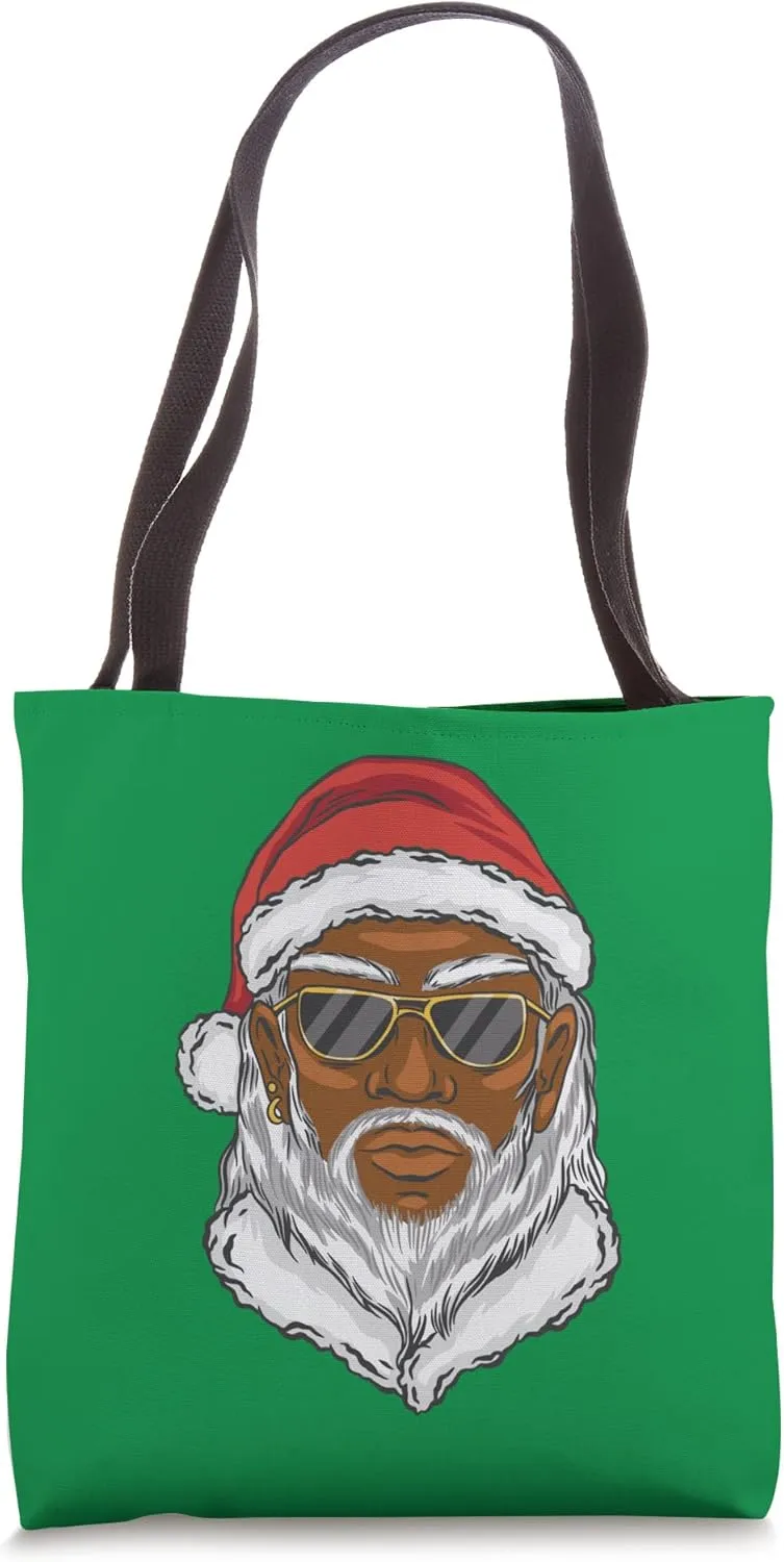 Hip Hop Santa Clause Green Tote Bag