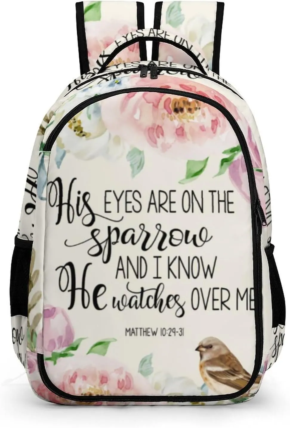 'His Eyes Are on The Sparrow Backpack Large Capacity Lightweight Backpack Laptop Backpack For Unisex