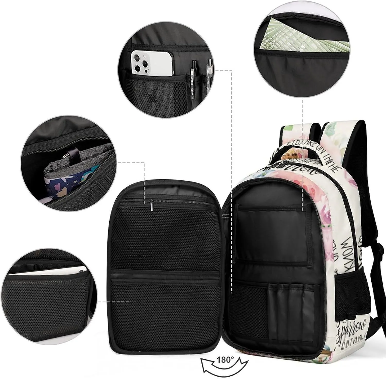 'His Eyes Are on The Sparrow Backpack Large Capacity Lightweight Backpack Laptop Backpack For Unisex