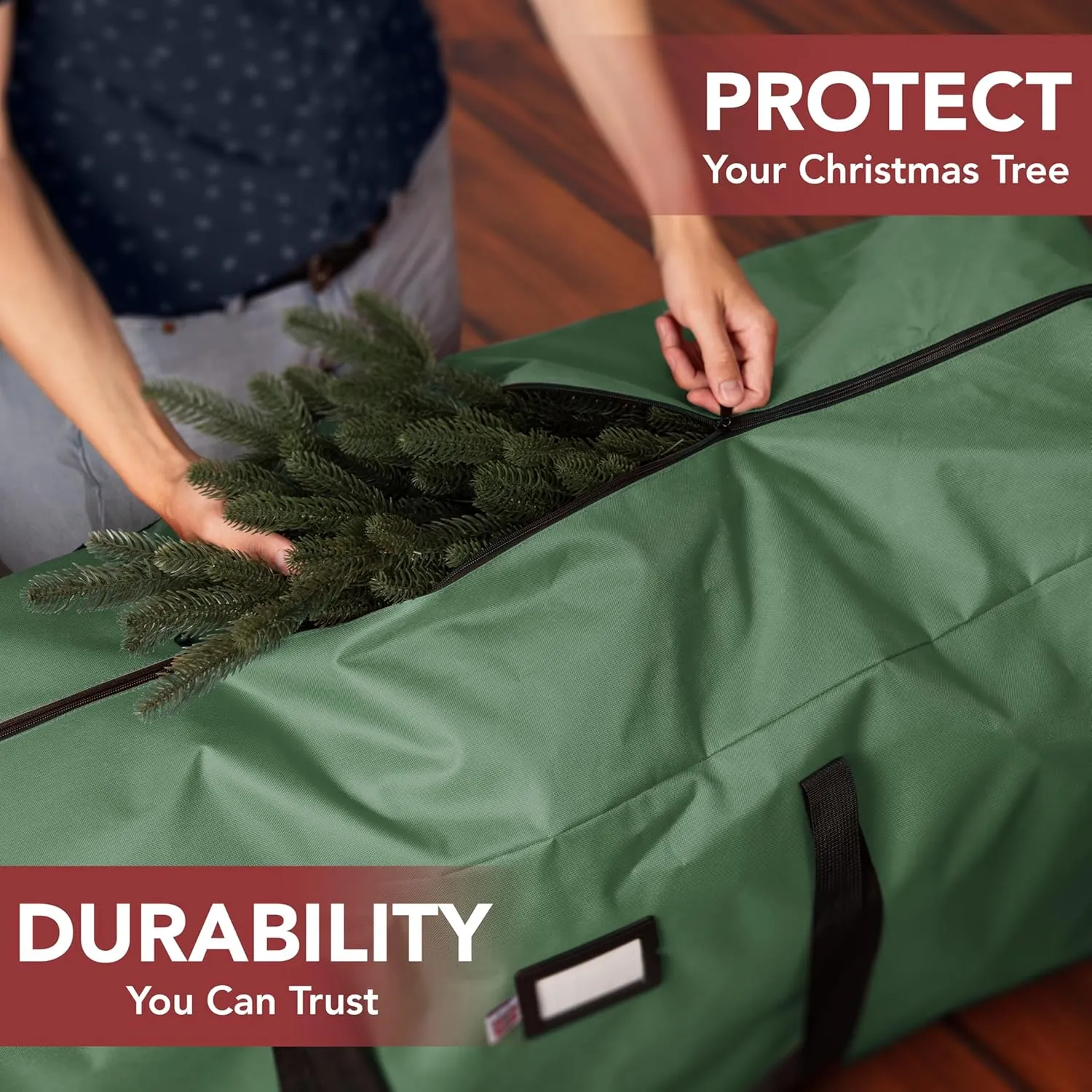 Holiday Cheer Christmas Tree Storage Bag (Green, Fits a 9FT Tree / 2.75M Tree)