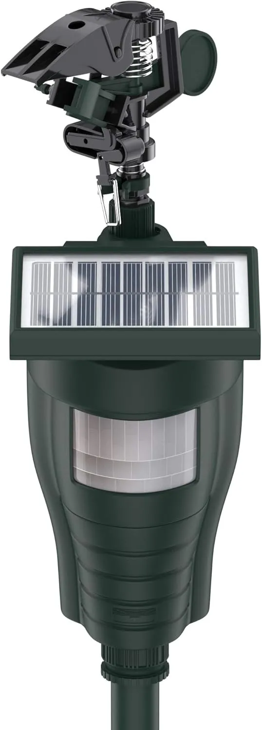 Hoont Cobra Animal Repeller | Outdoor Solar-Powered Motion-Activated Water Blaster with Powerful Jet Spray for Yard, Lawn & Garden | Scare Away Deer, Rabbits, Squirrels, Birds & Other Animals & Pests