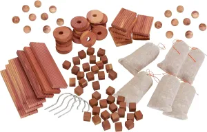 Household Essentials Cedar for Closets Value Accessory Kit, 96 Pieces, Natural