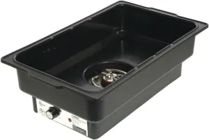 HUBERT Electric Water Pan Full Size Black Metal - 22 1/2" L x 13 1/2" W x 7 3/8" H